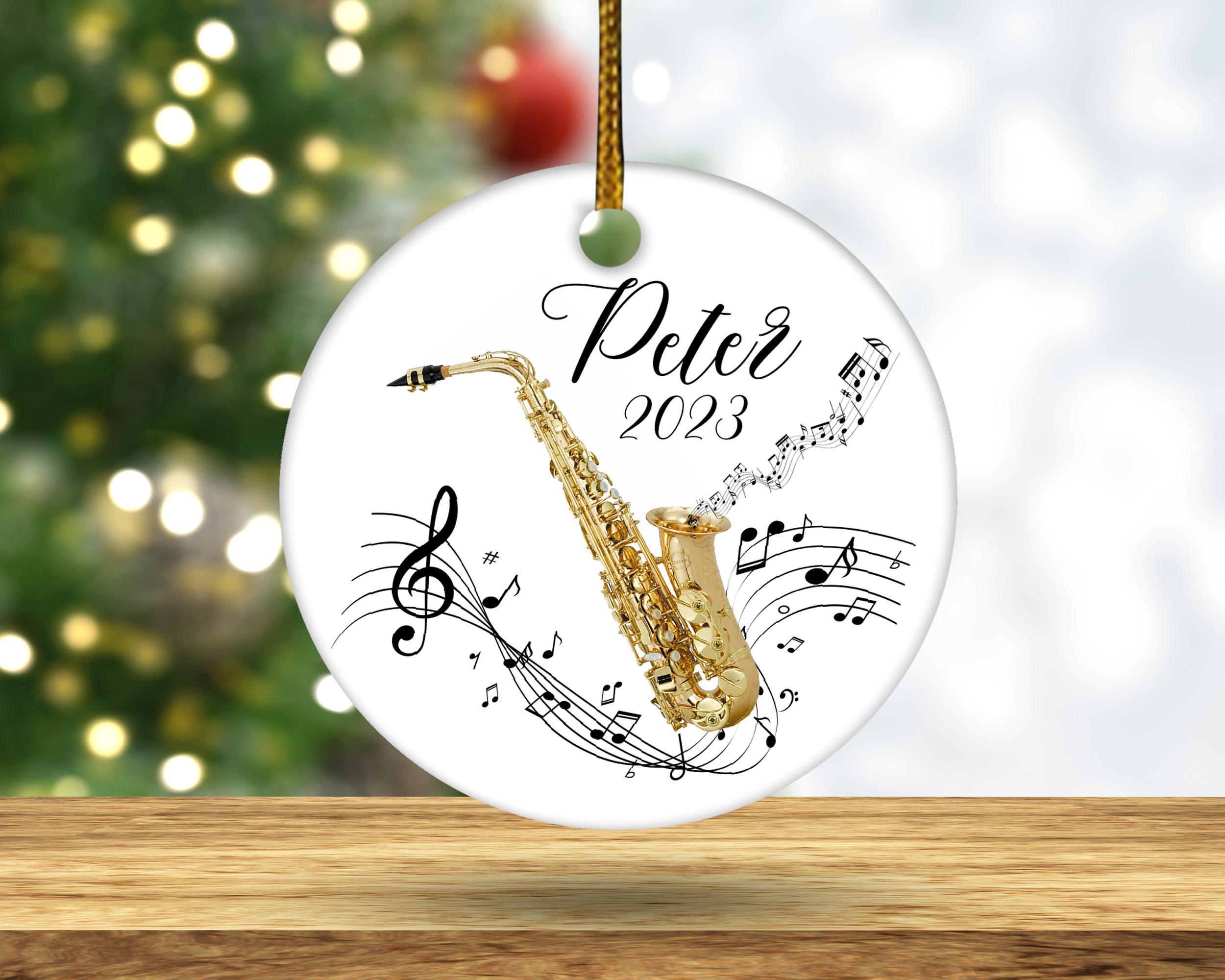 Personalized Saxophone Ornament,music Gifts,music Themed Decor for the ...