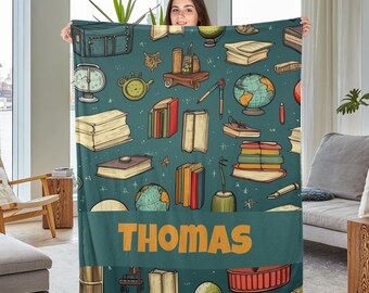 Best Teacher Ever Blanket, Custom Blankets, Back To School Gifts,Gift Ideas For Teachers Appreciation, Gifts For Thanks,Throw Blanket DZOL28
