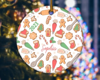 Personalized Bakery Christmas Ornament, Christmas Baking Ornament, Baker Ornament, Baking Lover Gift, Baking Mixer, Baking Mom Gift DZNS20