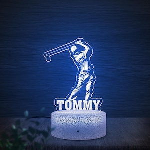 Personalized Golf Night Light-Custom LED Lamp for Golf Lover,Perfect Gift for Sports Fan,Unique Room Decor,Fun and Stylish Nightlight D2HY01