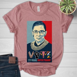 Ruth Bader Ginsburg Shirt, Vote Tell Them Ruth Sent You, Political Shirt, Feminist T-shirt, Women's Rights Equality Shirt BY6D07
