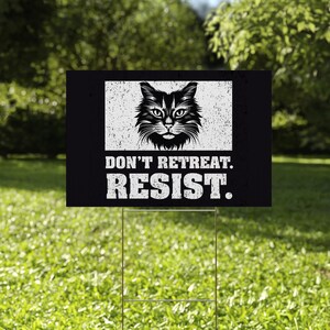 Resist Yard Sign - Resist Hate Lawn Sign,Anti-T Sign,Pro Women's Rights,Resist Racism,Resist Fascism Yard Sign with Metal H-Stake BZDQ22