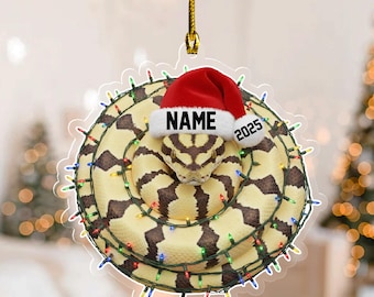 Personalized Ball Python Ornament 2025,Snake Christmas Ornament, Reptile Lover Gift, Exotic Pet Ornament,Snake Owner Holiday Decor G5PS05-03