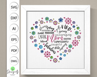 Mother Flower 3D Shadow Box Svg,Mother Quotes 3D Box Svg, Love Mom 3D Light Box Svg, Happy Mothers Day 3D Box Svg,Layered Cardstock Art