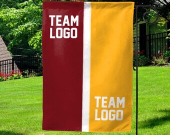 House Divided Garden Flag, Custom House Divided Football Garden Flag, Sport team Flag, Sport Gift for Husband, College Football D1I106-03