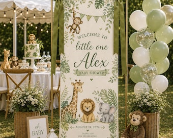 Letrero de bienvenida para baby shower "Little One", pancarta azul para baby shower, póster de bienvenida personalizado para baby shower, letrero decorativo para la entrada del bebé niño NRD-NTH16