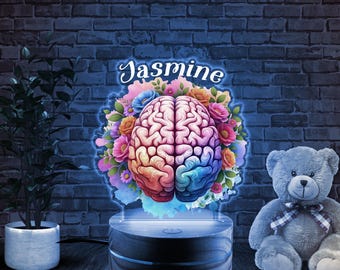 Personalized Psychologist Night Light,Brain Night Lamp,Psychology Student Gift,Graduation Gift,Neugologist Gift,Anatomical Brain Lamp D1OZ17