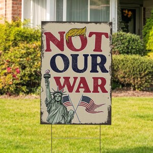 Bold Statement With Statue Of Liberty Retro Yard Sign, World Peace Yard Sign, Retro Political Garden Decoration JCOE14