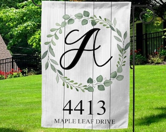 Custom Address Garden Flag,Spring Garden Flag,Summer Garden Flag,Porch Decor,Entry Flag,Yard Decor,Housewarming Gift,Custom name flag JCJM44