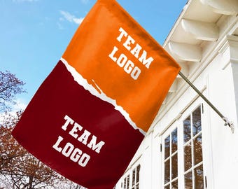Custom House Divided Garden Flag, House Divided Football Metal flag, House Divided College Round Sign, Team Gift, Sport Lover Gifts G5OY01-2