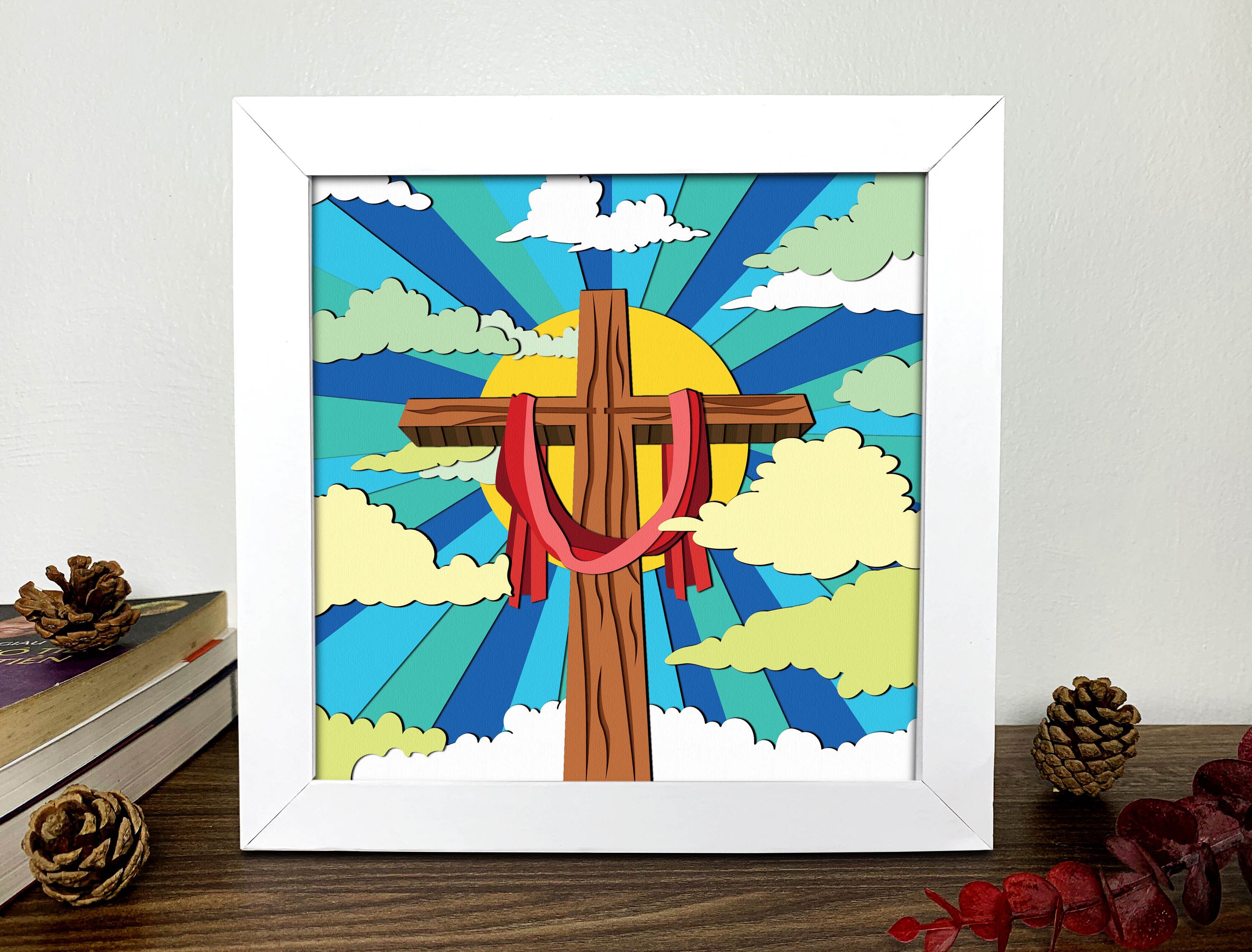 Jesus Cross Shadow Box 3D Svg,jesus Cross 3D Svg,jesus Cross 3D