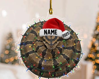 Personalized Ball Python Ornament 2025,Snake Christmas Ornament, Reptile Lover Gift, Exotic Pet Ornament,Snake Owner Holiday Decor G5PS05-04