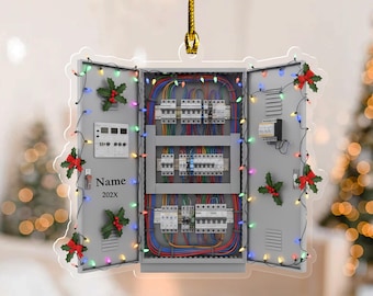 Personalized Electrical Engineering Motor Ornament, Engineering Mechanic Tools Set Ornament,Electrician Tool Ornament Xmas Tree Decor NGWS17