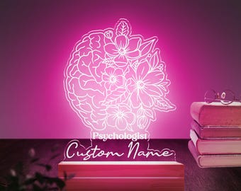 Brain Personalized LED Night Light, RC, Perfect for Students, Science Lovers & Gifts D2DK21
