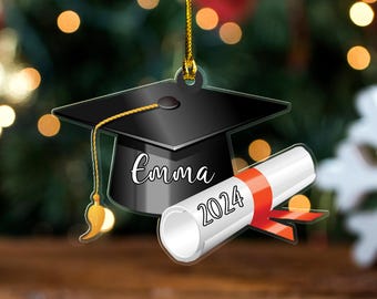 Graduation Ornament, Class Of 2024, Senior Ornament, Graduation Gift, High School College Ornament, Custom Ornament Gift for Graduate E1OH70