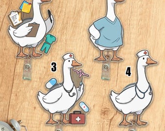 Silly goose Badge reel,nurse badge reel/id holder/badge reel/teacher id holder/nurse student id holder/medical badge reel/funny badge G5QC11