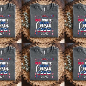 Red White and Blue Cousin Crew 2025 Shirt/4th of July Cousin Crew Shirt/Matching Cousins 4th Of July Kids Shirt/Independence Day Tee NGRZ17