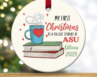 New College Student Gift,College Student Ornament,Christmas College Care Package Idea,College Ornament/Personalized Christmas Tree BXLD10