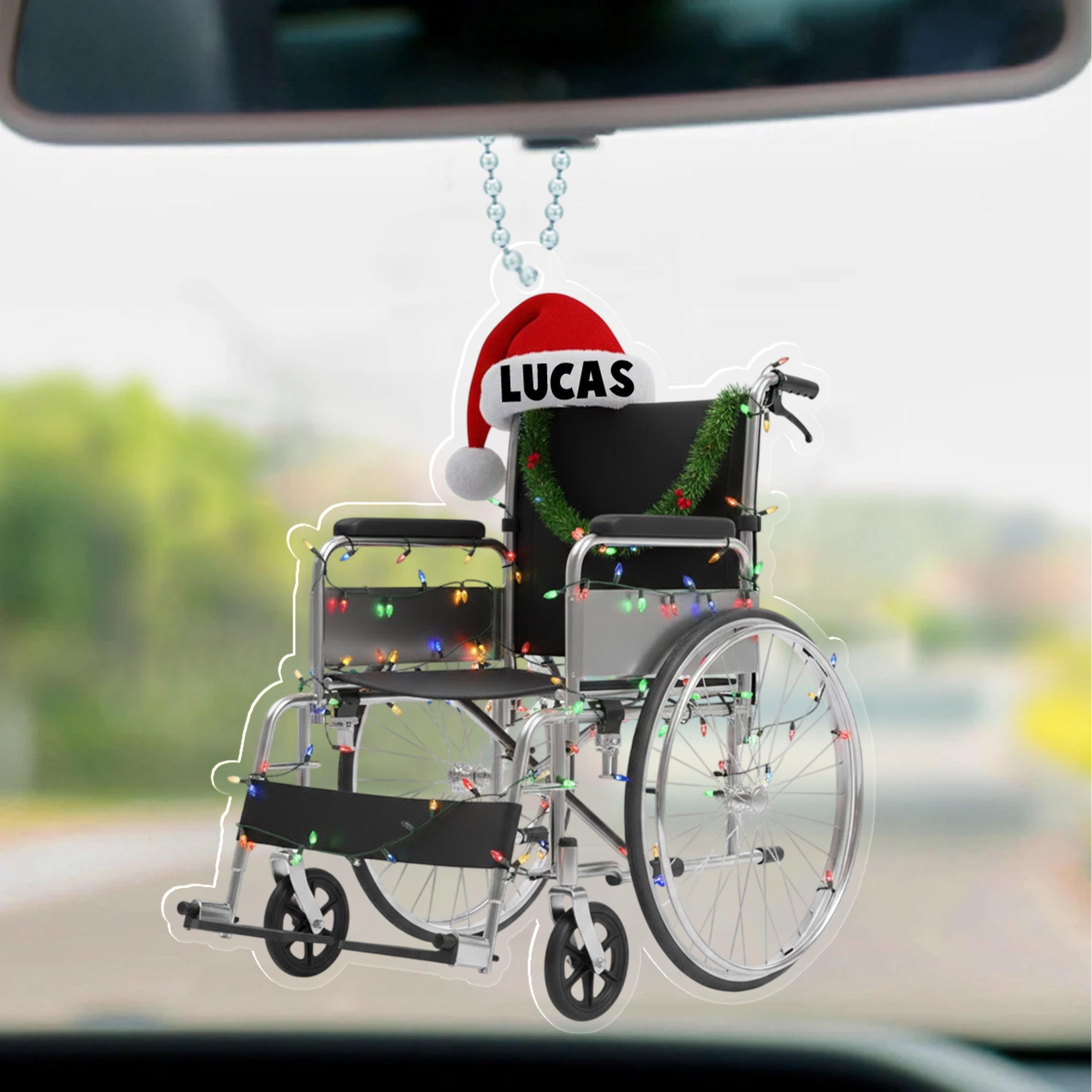 Personalized Wheelchair Christmas Ornament, 2D Flat Acrylic Decoration ...