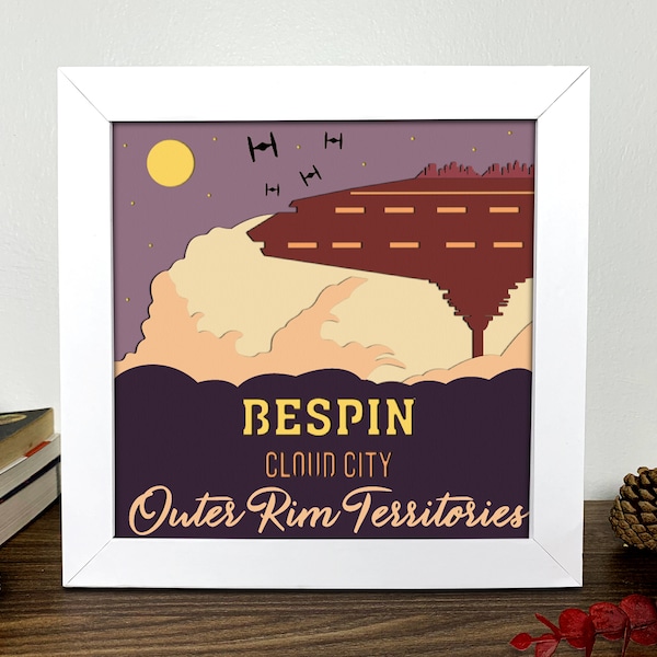 Bespin Cloud City Quter Rim Territories Shadow Box Svg,Bespin 3D Svg,Star Wars 3D Svg,Star Wars Bespin Svg,Star Wars Light Box Svg,Cricut