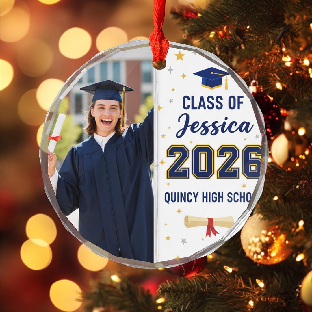 Personalized Graduation Ornament, Personalized Class of 2025 Ornament ...
