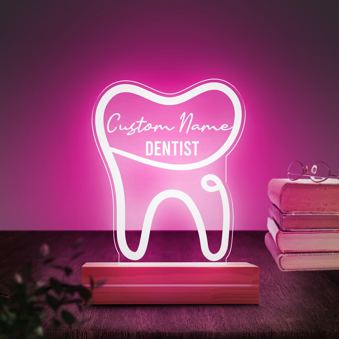 Personalized Dentist Night Light-custom LED Tooth Lamp for Graduation ...