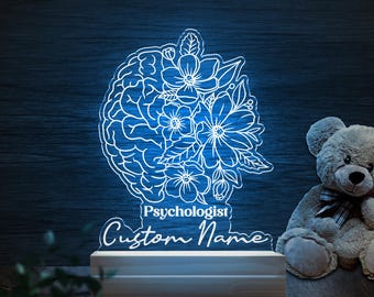 Brain Personalized LED Night Light, RC, Perfect for Students, Science Lovers & Gifts D2DK21