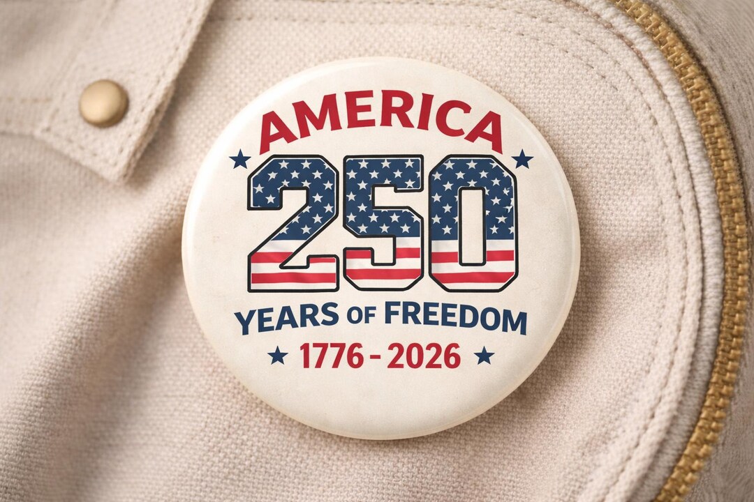 Freedom Pin Patriotic Eagle USA Pinback, Years of Freedom Pin Button, 1776 America ...