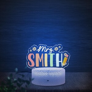 Teacher Appreciation Gift, Custom Teacher&#39;s Name Lamp, Personalized Teacher Desk Name Plate, Custom Gift for Teacher, Graduation 2025 D2HO34