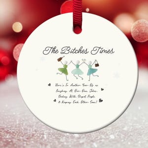 2D Custom Friendship Sea Glass Ceramic Ornament Friendship Decor Gift, Christmas Tree Decor for Best Friends, Friendship Christmas G5PH16