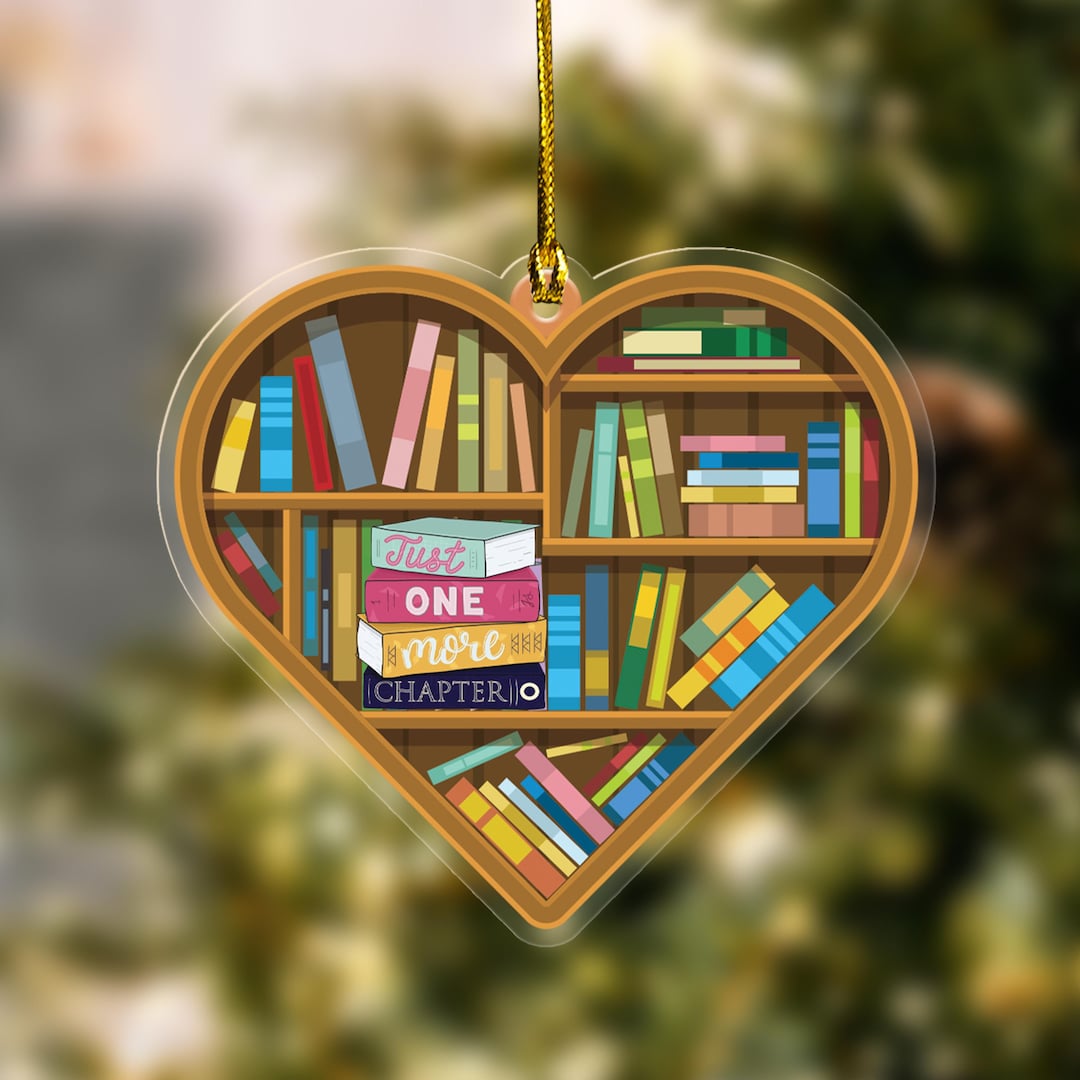 Book Christmas Ornament, Just One More Chapter Book Ornament, Book ...