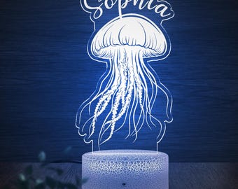 Jellyfish Night Light, Nursery Light, children's night light bedroom,birthday gift,kids room Garden lighting D2JD30