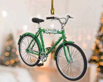 Personalized Name Bicycle Christmas Ornaments, Cycling Ornament, Bicycle Gift, Christmas Gifts For Bicycle Rider, Biker Xmas Ornament C1MW18