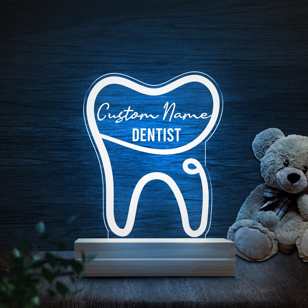 Personalized Dentist Nightlight-custom LED Tooth Lamp for Graduation ...