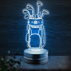 Personalized Golf Night Light-Custom LED Lamp for Golf Lover,Perfect Gift for Sports Fan,Unique Room Decor,Fun and Stylish Nightlight D2G124