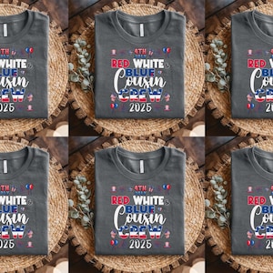 Red White and Blue Cousin Crew 2025 Shirt/4th of July Cousin Crew Shirt/Matching Cousins 4th Of July Kids Shirt/Independence Day Tee NGRZ17
