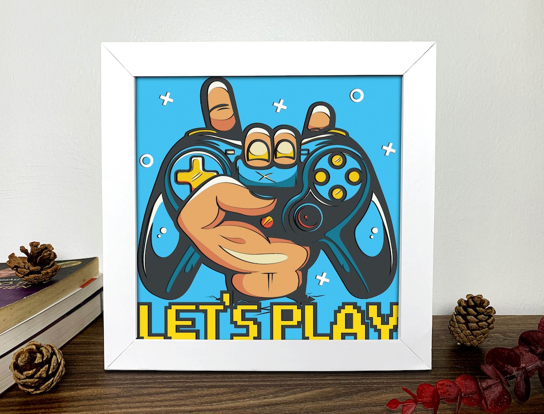 Video Game Shadow Box 3D Svg, Video Game 3D Svg ,video Game 3D Box Svg, Video Game Light Box Svg