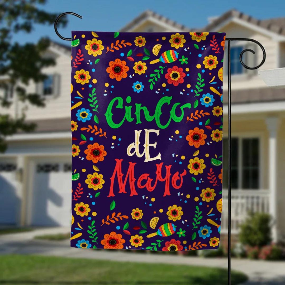 Cinco De Mayo Flag, Bold Mexican Party Flag for Celebrations, Festivals ...