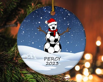 Personalized SOCCER Snowman Ornament - Soccer Christmas Ornament - Personalized Christmas Ornament - Sports Ornament DZNW27