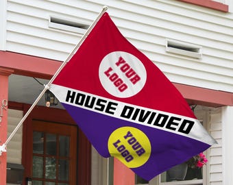 Custom House Divided Flag,HouseDivided Baseball,BasketballTeam Flag,AmericanFootball Flag, Personalized Gifts for Him,Christmas Gifts BYJO05