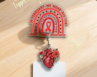 Anatomical Heart badge reel | organ badge |cardiologist cardiology | nurse gift | cardiac nurse | anatomy of heart D2OU08
