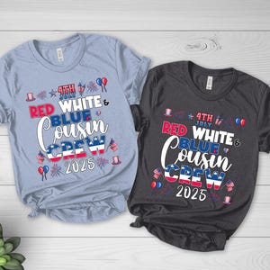 Red White and Blue Cousin Crew 2025 Shirt/4th of July Cousin Crew Shirt/Matching Cousins 4th Of July Kids Shirt/Independence Day Tee NGRZ17