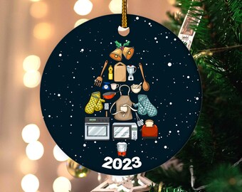 Personalized Bakery Christmas Ornament, Christmas Baking Ornament, Baker Ornament, Baking Lover Gift, Baking Mixer, Baking Mom Gift DZNP06