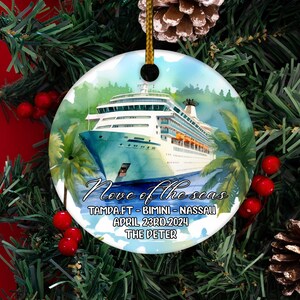 Cruise Ship Vacation Keepsake Ornament Cruise Decorations Personalized Honeymoon Cruise Family Vacation Best Friend Reunion Cruise BXLV37