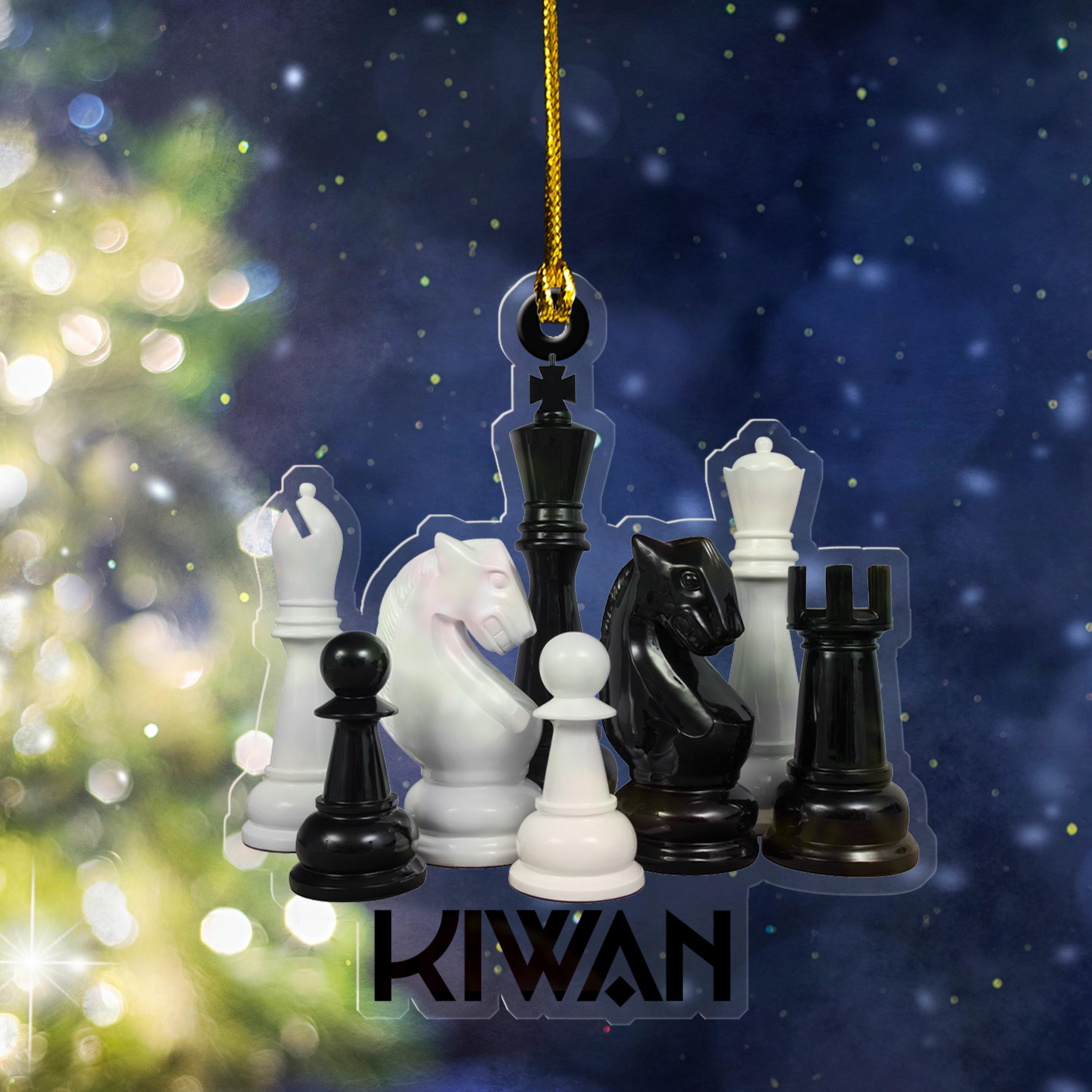 Personalized Name Chess Ornament, Xmas Gift for Chess Team, Xmas Tree ...