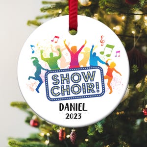 Adorno navideño de coro de espectáculo personalizado, adorno de coro personalizado, adorno de canto, adorno de cantante SJ3E25