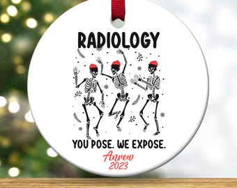 Personalized Radiology Ornament, Rad tech Coworker gift, Radiologist Gift, Doctor Ornament, X-Ray Tech Name Ornament, office BXLK49