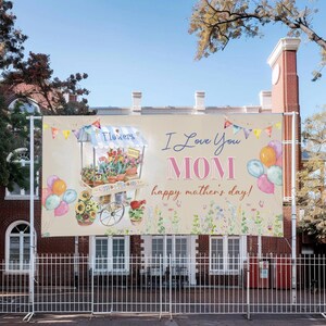 May include: A banner with a floral theme and the text 