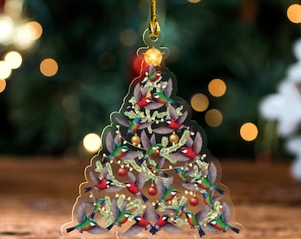 Personalized Hummingbird Ornament, 2D Ornament, Hummingbird Lover Gift, Hummingbird Gifts, Bird Ornament, Hummingbird Tree Ornament G5OO16