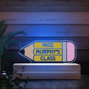Teacher Appreciation Gift, Custom Teacher&#39;s Name Lamp, Personalized Teacher Desk Name Plate, Custom Gift for Teacher, Graduation 2025 D2HO35